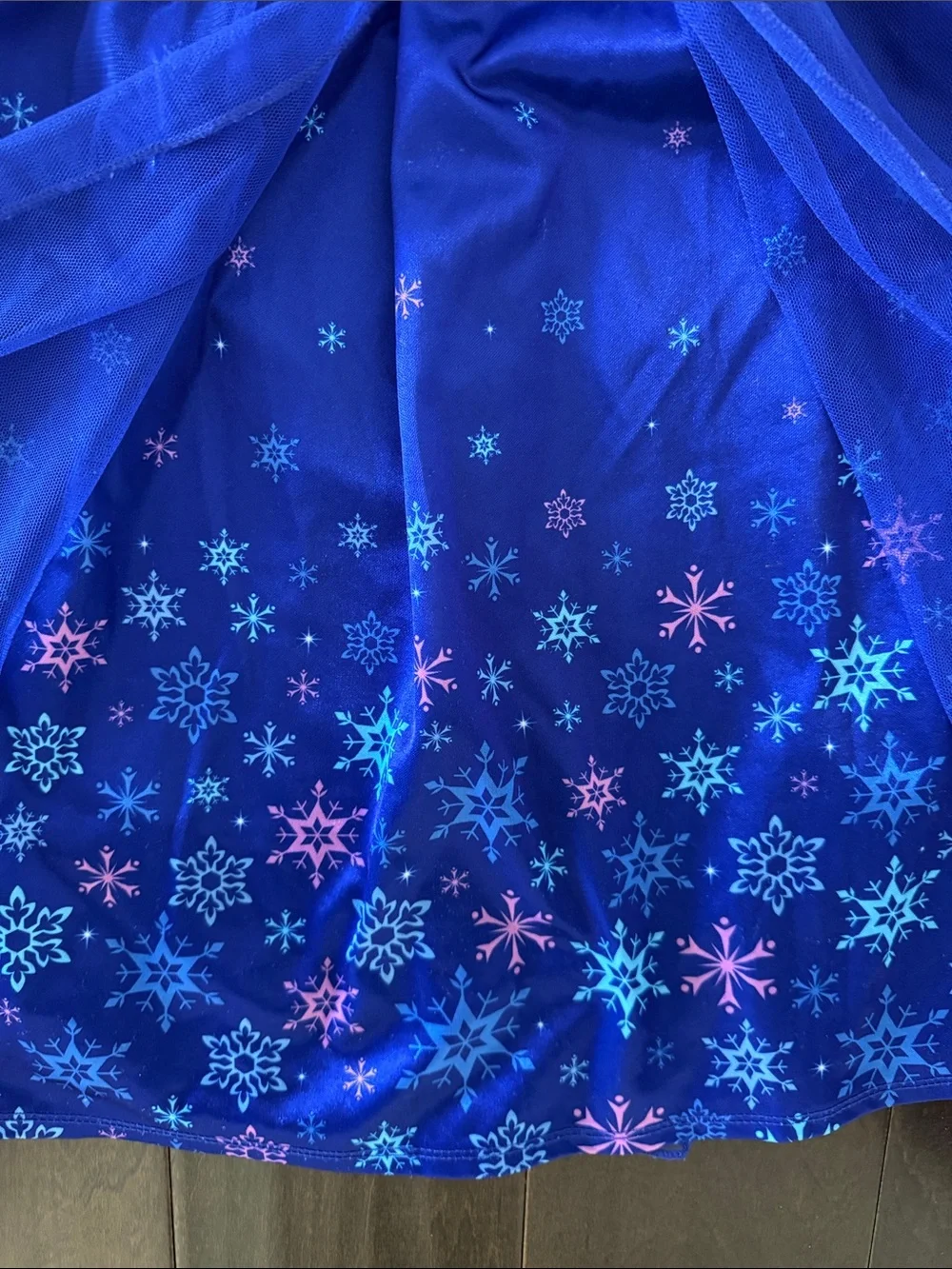 Disney Frozen Royal Blue Elsa & Anna Tulle Princess Costume Nightgown! Size 4/5 - Picture 5 of 9
